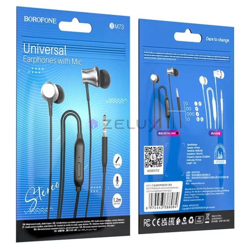 BOROFONE BM73 PLATINUM VEZETÉKES HEADSET GRAFIT FEKETE