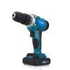 Set burghiu şi şurubelniţă Flinke cu 28 de accesorii + 2 baterii Li-ion 48V alba