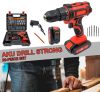 Set burghiu şi şurubelniţă fără fir cu 28 de accesorii + 2 baterii Li-ion 36V ga