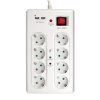 Distribuţie cu 8 căi cu 2 x USB + protecţie la supratensiune + supracurent 3 met