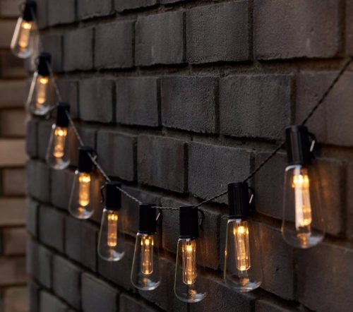 TR-591 Retro Edison Pear Bulb în formă de solare în aer liber Garden LED String