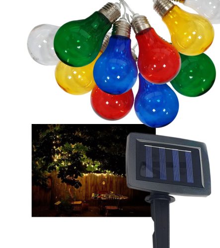 Bec cu energie solară colorat şir de lumină 2m