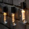 Retro Edison formă de bulb de pară LED Solar Solar Garden Decor Lampă 10pcs 4.7m
