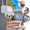 Cameră WiFi în aer liber 1080P, impermeabilă, rotativă şi supraveghere cu senzor