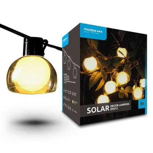 LED Solar Solar Powered Lampion iluminat decorativ în aer liber 4.4m IP44 rezist