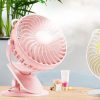 Mini ventilator de birou clip-on cu baterie