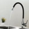 Robinet de bucătărie cu gura de scurgere flexibilă - inserţie ceramică - negru