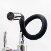 Robinet de bucătărie cu gura de scurgere flexibilă - inserţie ceramică - negru