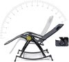 Scaun balansoar pliabil zero gravitate scaun cu tetieră, negru