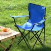 Scaun de pescuit pliabil pentru camping cu suporturi pentru băuturi max 100 kg -