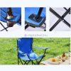 Scaun de pescuit pliabil pentru camping cu suporturi pentru băuturi max 100 kg -
