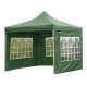 Foişor de grădină pliabil + perete lateral cu fereastră 3x3m - verde