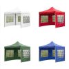 Foişor de grădină pliabil + perete lateral cu fereastră 3x3m - verde