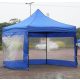Perete lateral din material uragan pentru copertină pliabilă cu inserţie transpa