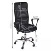 Fotoliu de birou pivotant ergonomic cu spătar înalt şi picioare cromate,