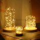 Decorative alb cald 50 LED 5 metri cupru şir de lumini cu baterii