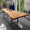 Handcrafted ţară stil mare masă din lemn de esenţă tare 4 metri