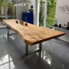 Handcrafted ţară stil mare masă din lemn de esenţă tare 4 metri