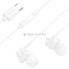 Căşti universale cu fir Hoco Conector Type-C cu microfon, alb