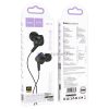 Căşti universale cu fir Hoco, conector Type-C cu microfon, negru