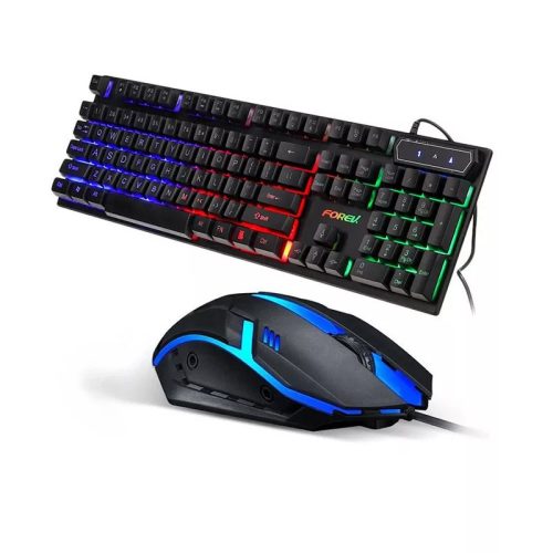 Tastatură gamer iluminată (engleză) + mouse Forev FV-Q305S negru