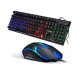 Tastatură gamer iluminată (engleză) + mouse Forev FV-Q305S negru