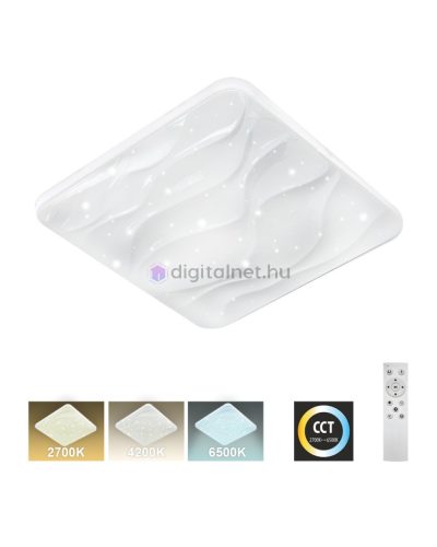 Plafonieră LED TR-609S - NERIS 36W 3420lm 43x43cm CCT + telecomandă