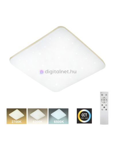 Plafonieră LED TR-614S - MANA 36W 3420lm 43x43cm CCT + telecomandă