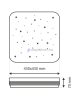 Plafonieră LED TR-614S - MANA 36W 3420lm 43x43cm CCT + telecomandă