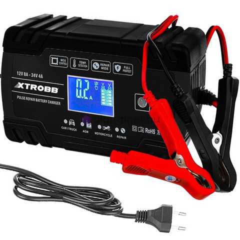Încărcător automat de baterii 12V / 24V - Control prin microprocesor, panou tact