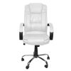 Scaun pivotant alb - piele ecologică, înălţime reglabilă, funcţie TILT, ergonomi