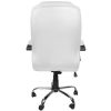 Scaun pivotant alb - piele ecologică, înălţime reglabilă, funcţie TILT, ergonomi