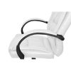 Scaun pivotant alb - piele ecologică, înălţime reglabilă, funcţie TILT, ergonomi