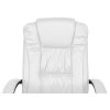 Scaun pivotant alb - piele ecologică, înălţime reglabilă, funcţie TILT, ergonomi