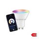 Bec LED inteligent WiFi GU10 - 5.5W, 400lm, RGB + 3000-6500K, telecomandă şi con