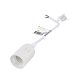 Soclu E27 cu cablu de 17 cm şi capac cu şurub, alb, 250V, 2A, carcasă PBT