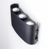 Modee LED lampă de perete pentru exterior, 6W, 470 lm, IP65, alb neutru, negru -