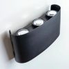 Modee LED lampă de perete pentru exterior, 6W, 470 lm, IP65, alb neutru, negru -