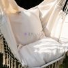 Scaun suspendat stil brazilian din bumbac, culoare bej, cu 2 perne - capacitate