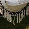 Scaun suspendat stil brazilian din bumbac, culoare bej, cu 2 perne - capacitate
