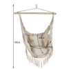 Scaun suspendat stil brazilian din bumbac, culoare bej, cu 2 perne - capacitate