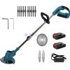 Motocoasa cu acumulator Flinke 68V, cu 2 baterii, 18 piese, maner telescopic