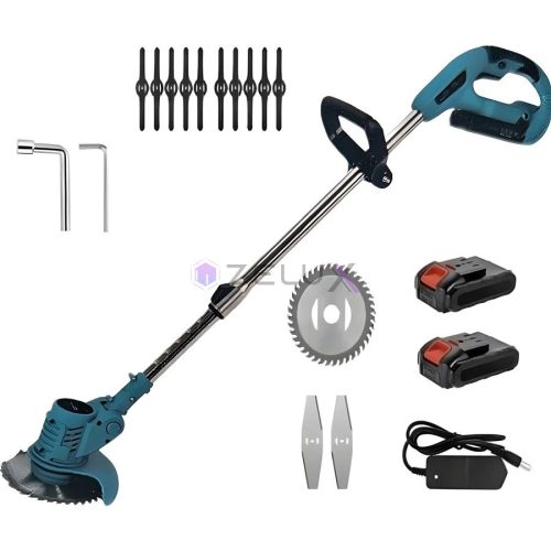 Motocoasa cu acumulator Flinke 68V, cu 2 baterii, 18 piese, maner telescopic