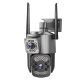 Cameră IP de exterior cu lentilă dublă, zoom 10X, viziune nocturnă, rotire 350°,