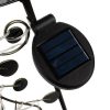Lampa solara decorativa cu paun - 40 LED, IP44, senzor de amurg, panou rotativ,