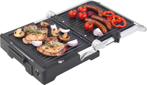 Deluxe Grătar electric 2000W 3 funcţii plăci reglabile, antiaderente, cu spatulă