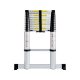 Scară telescopică metalică pliabilă, 3,2 m, 9 trepte, până la 150 kg