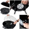 Grătar de grădină cu cărbune GrillMaster cu capac model mobil, pe roţi, cu raf