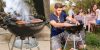 Grătar de grădină cu cărbune GrillMaster cu capac model mobil, pe roţi, cu raf