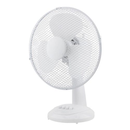 Ventilator de masă Zelux, diametru 30 cm, 3 trepte, oscilant, culoare albă

